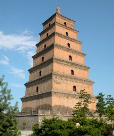 A scenic view of Xian Bayun Pagoda