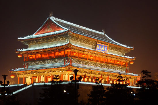A scenic view of Xian Bell And Drum Towers