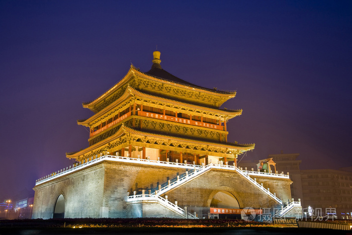 A scenic view of Xian Bell And Drum Towers