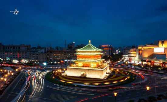A scenic view of Xian Bell And Drum Towers