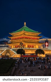 A scenic view of Xian Bell And Drum Towers