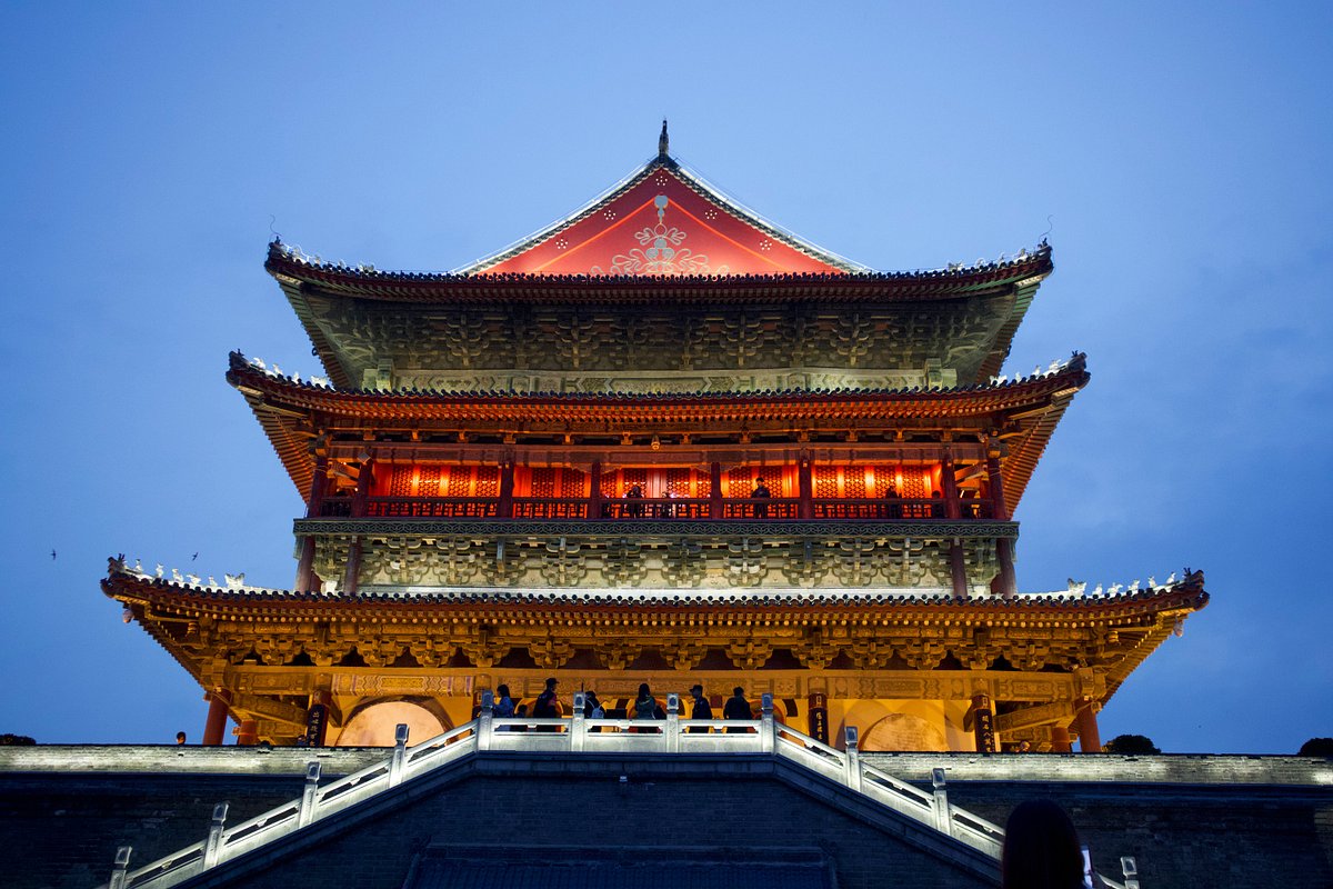 A scenic view of Xian Bell And Drum Towers