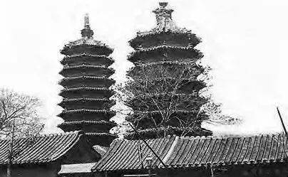 A scenic view of Xian Changan Shengshou Temple Pagoda