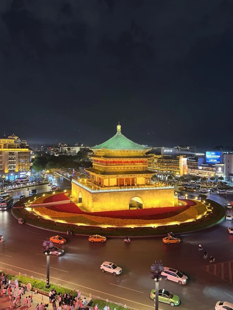 A scenic view of Xian Changan Shengshou Temple Pagoda