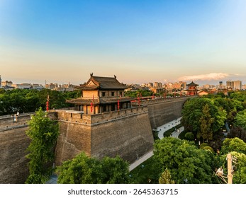 A scenic view of Xian City Wall