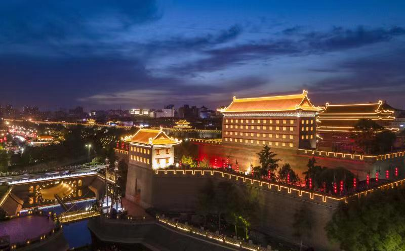 A scenic view of Xian City Wall