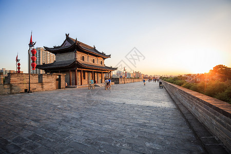A scenic view of Xian City Wall