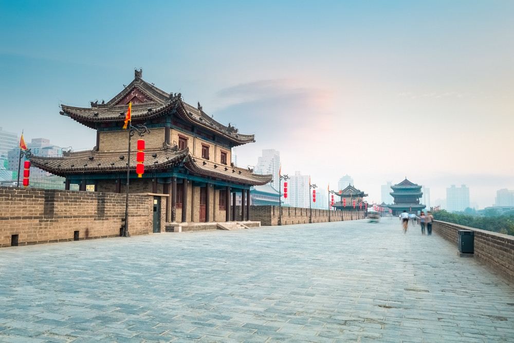 A scenic view of Xian City Wall