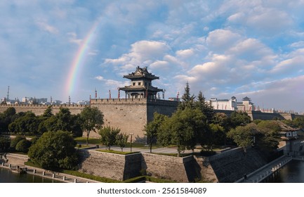 A scenic view of Xian City Wall