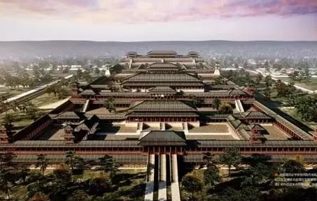 A scenic view of Xian Epang Palace Site