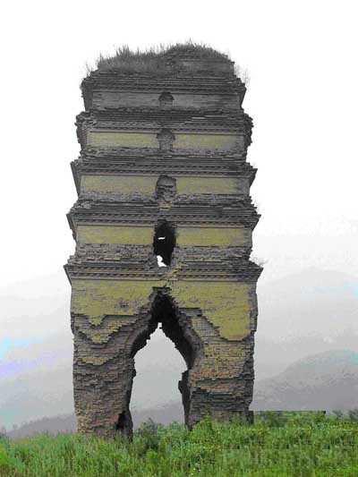 A scenic view of Xian Erlong Pagoda