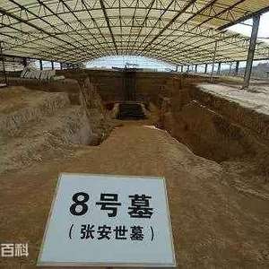 A scenic view of Xian Fengqiyuan Western Han Family Tombs