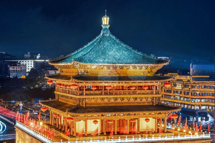 A scenic view of Xian Jingde Pagoda
