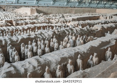 A scenic view of Xian Qin Shihuang Mausoleum