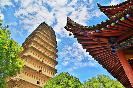 A scenic view of Xian Small Wild Goose Pagoda