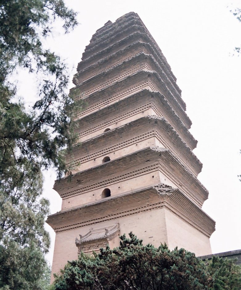 A scenic view of Xian Small Wild Goose Pagoda