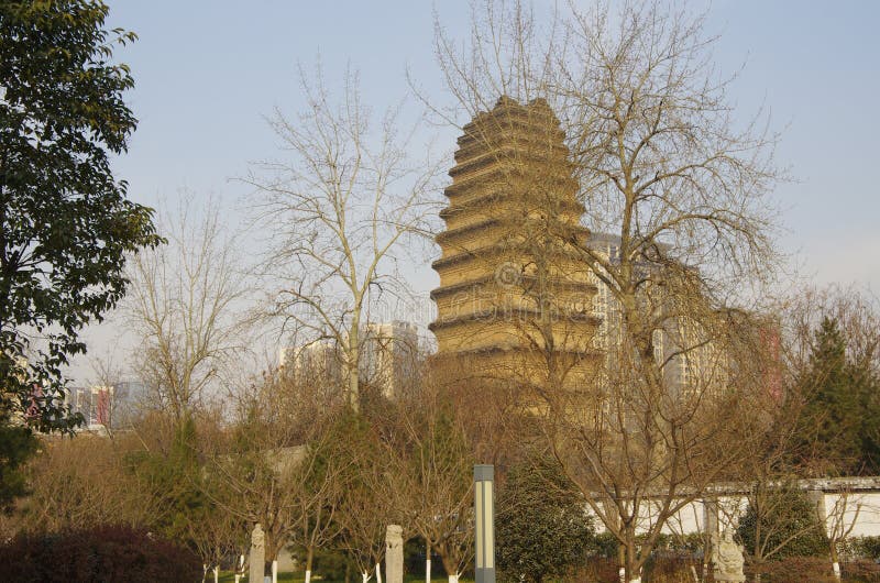 A scenic view of Xian Small Wild Goose Pagoda