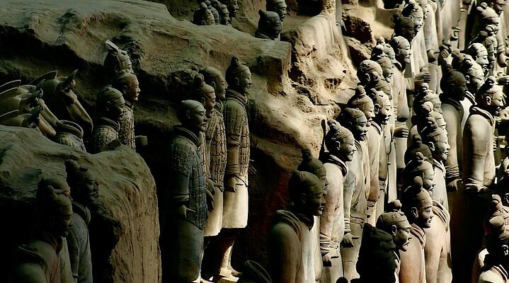 A scenic view of Xian Western Han Imperial Tombs Baling
