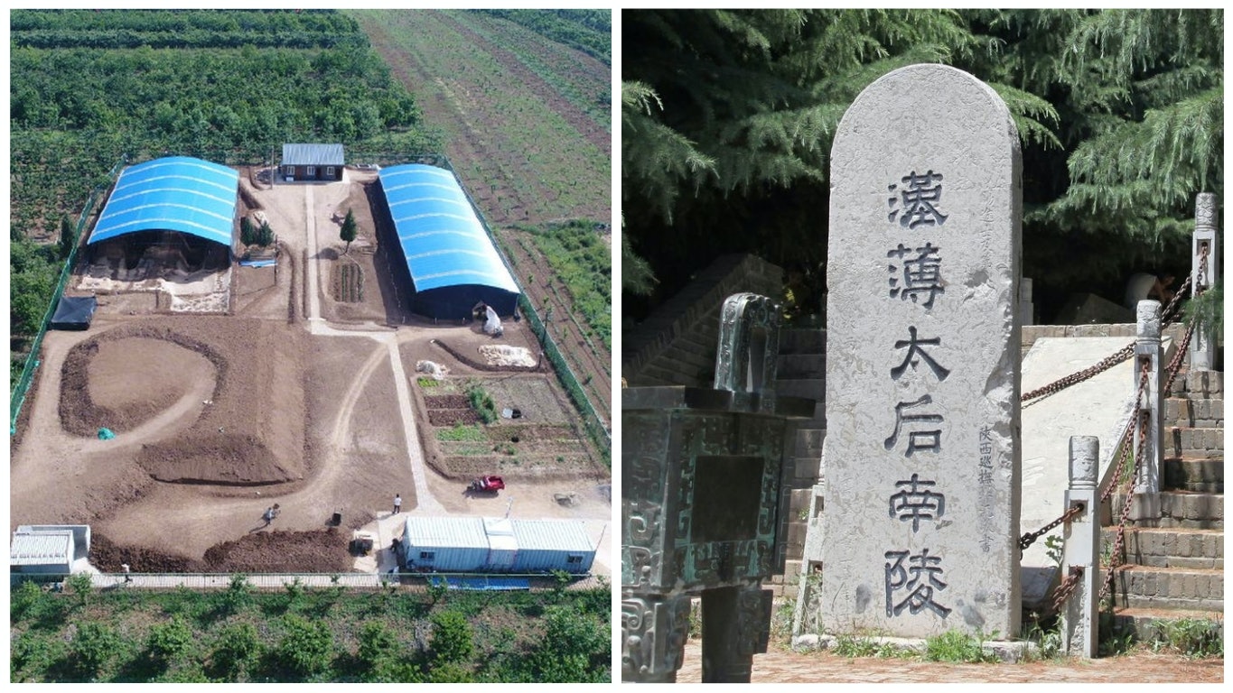 A scenic view of Xian Western Han Imperial Tombs Baling