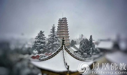 A scenic view of Xian Xiangji Temple Shandao Pagoda