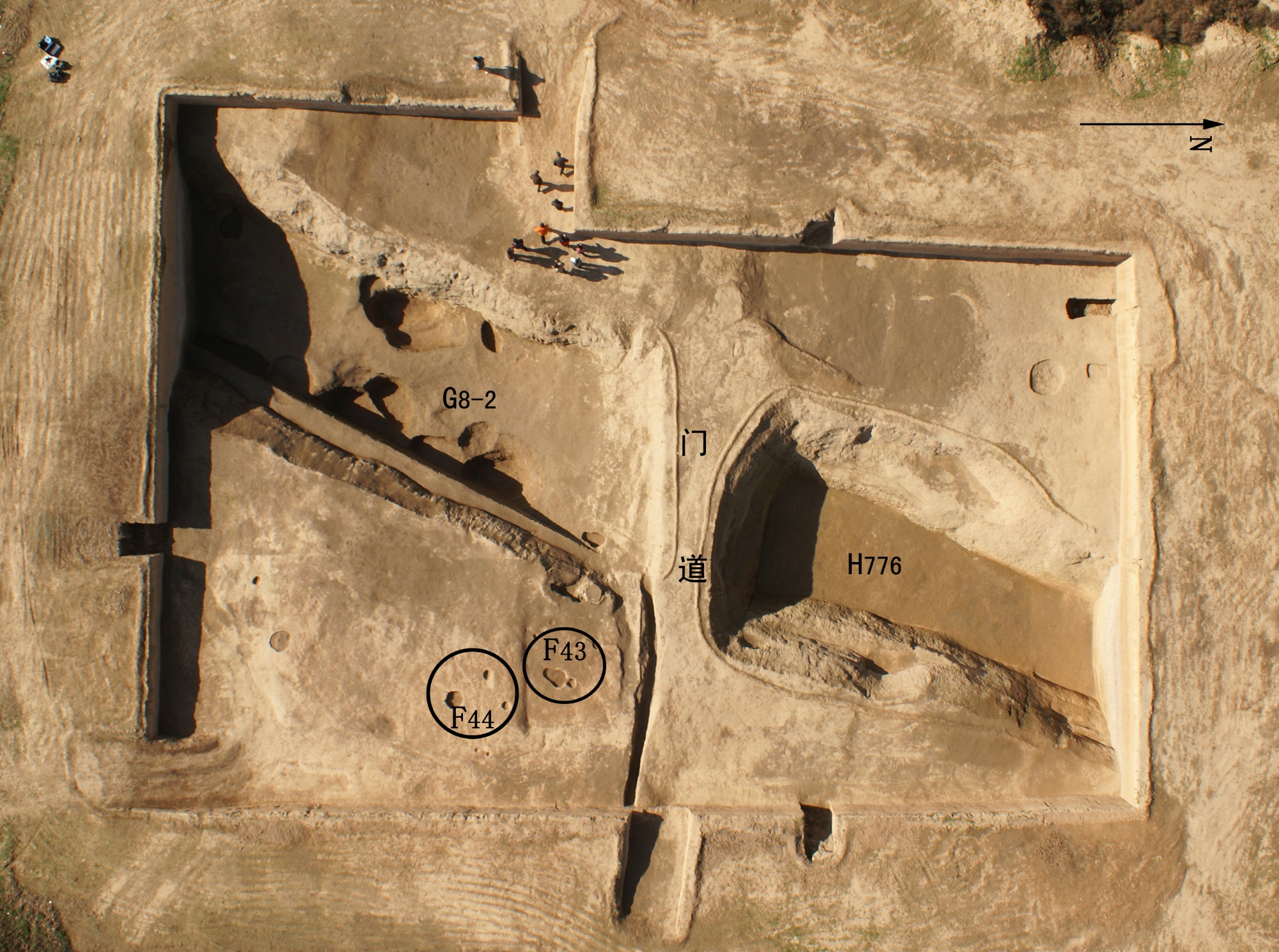 A scenic view of Xian Yangguanzhai Site