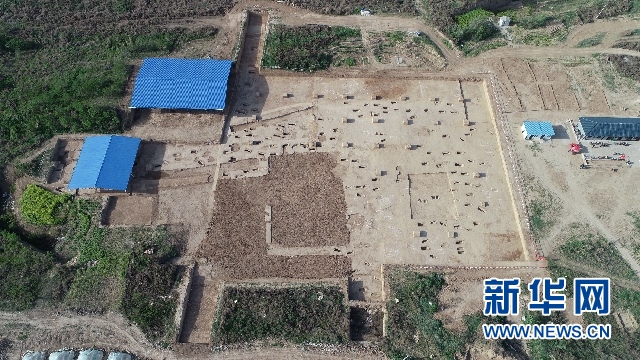 A scenic view of Xian Yangguanzhai Site