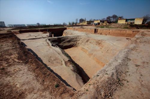 A scenic view of Xian Yangguanzhai Site