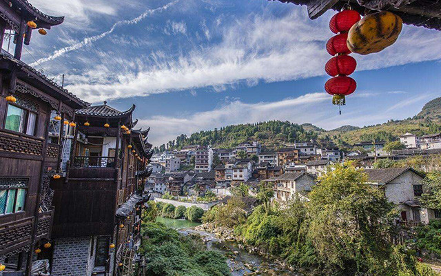 A scenic view of Xiangxi Xizhou Tongzhu