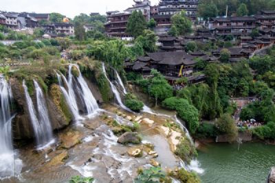 A scenic view of Xiangxi Xizhou Tongzhu