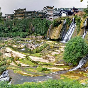 A scenic view of Xiangxi Xizhou Tongzhu