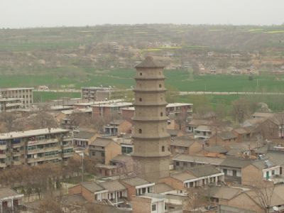 A scenic view of Xianyang Baoben Temple Pagoda
