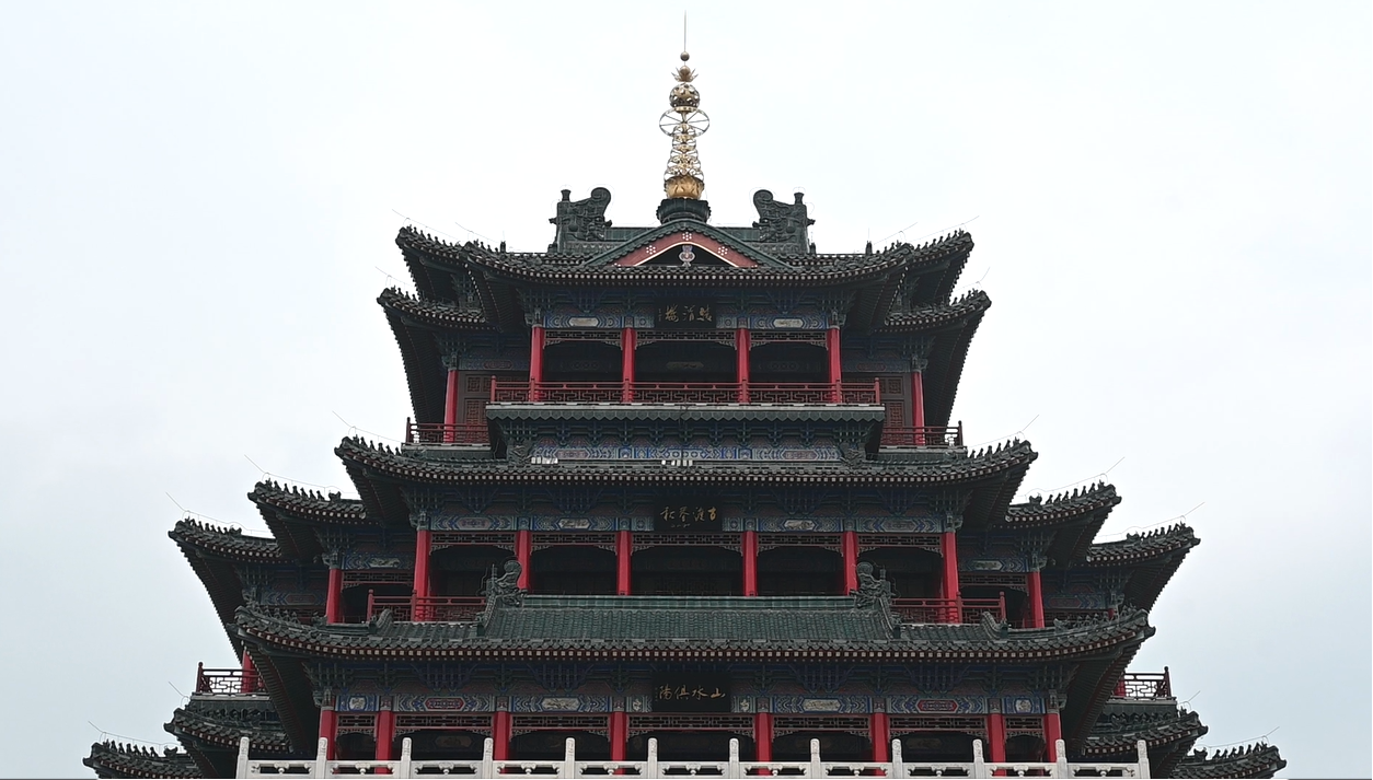 A scenic view of Xianyang Baoben Temple Pagoda