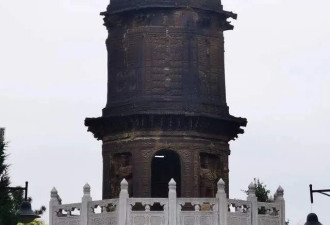 A scenic view of Xianyang Beidu Iron Pagoda