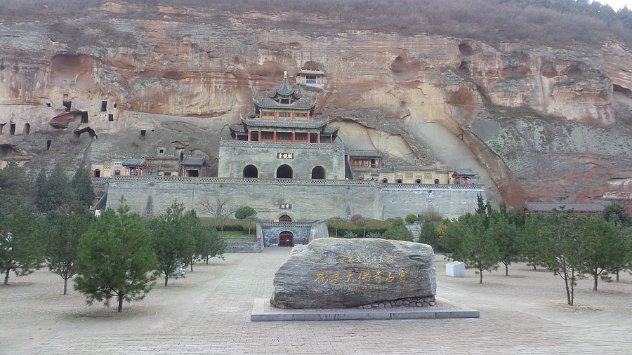 A scenic view of Xianyang Dafo Temple Grottoes Binxian