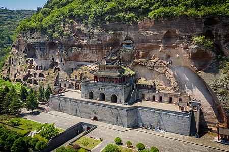 A scenic view of Xianyang Dafo Temple Grottoes Binxian