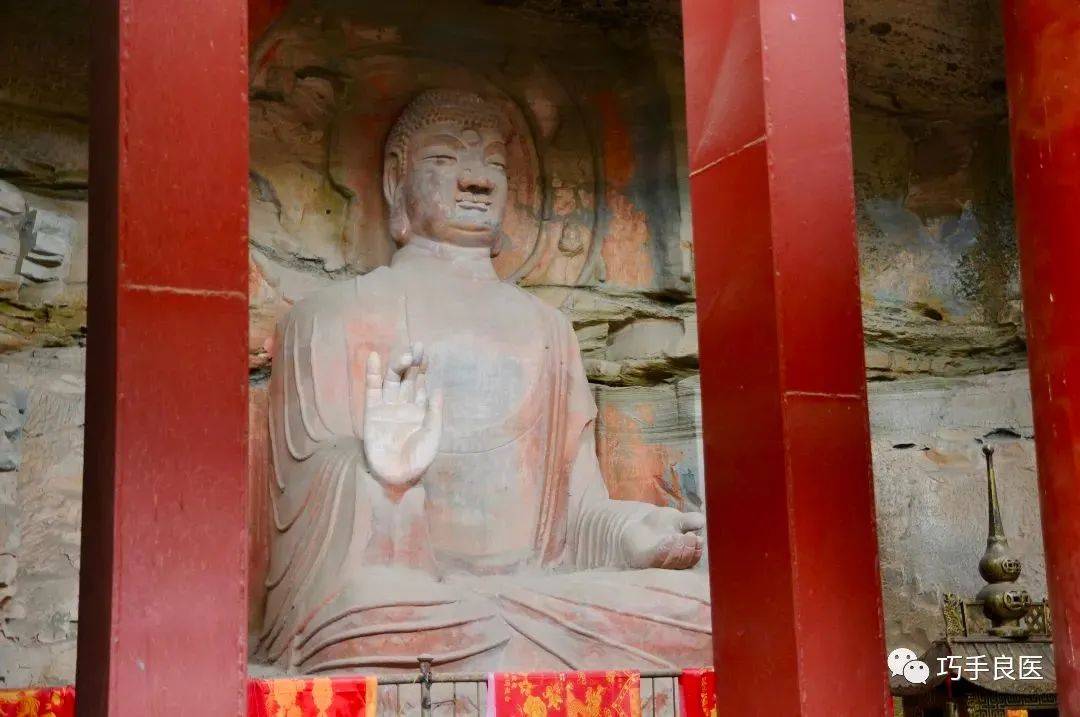 A scenic view of Xianyang Jinchuanwan Grottoes