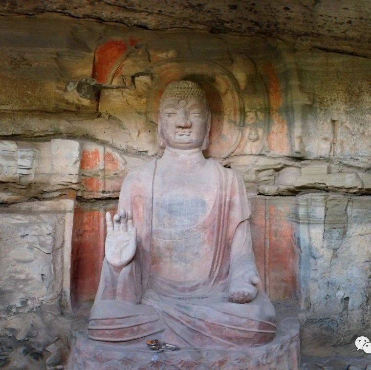A scenic view of Xianyang Jinchuanwan Grottoes
