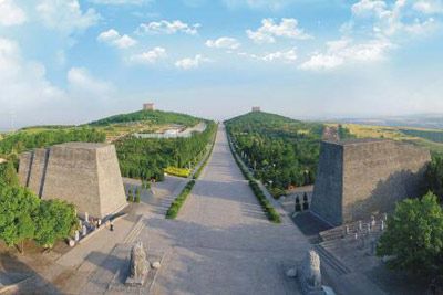 A scenic view of Xianyang Qin Prince Tombs