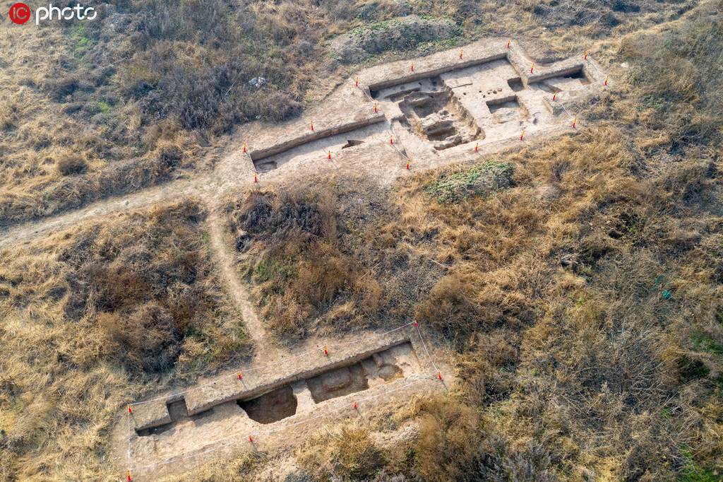 A scenic view of Xianyang Qin Prince Tombs