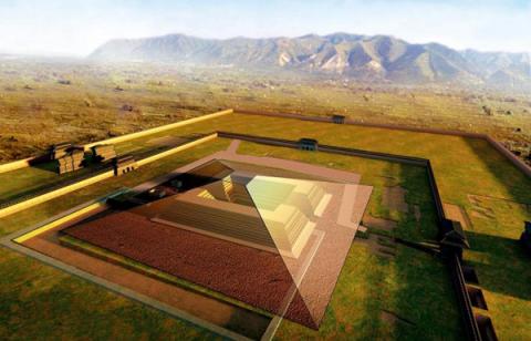 A scenic view of Xianyang Qin Prince Tombs