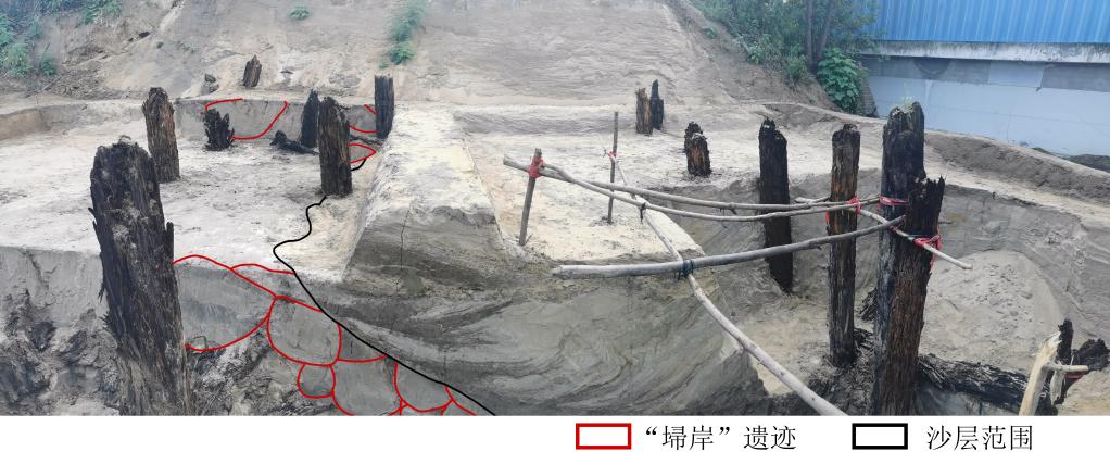 A scenic view of Xianyang Shahe Ancient Bridge Site