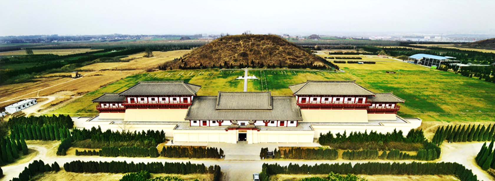 A scenic view of Xianyang Western Han Imperial Tombs
