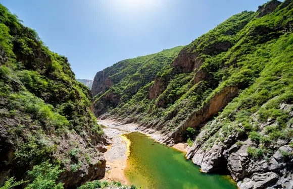 A scenic view of Xianyang Zheng Guo Canal Head Site