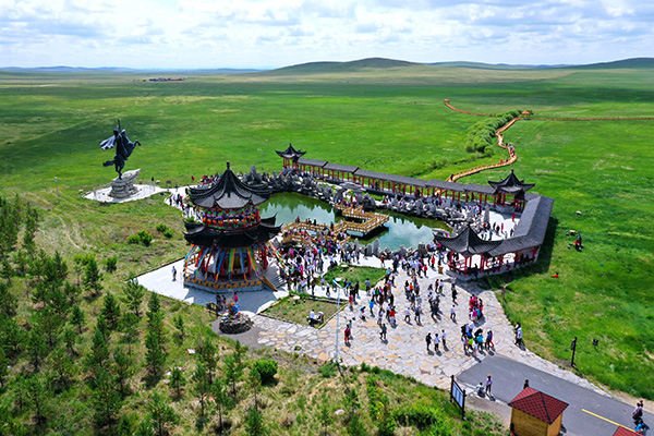 A scenic view of Xilingol Nuoergujianzhuqun