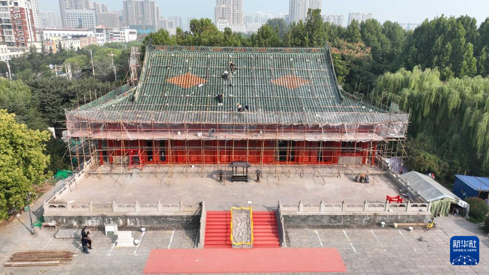 A scenic view of Xingtai Pingxiang Confucian Temple Dacheng Hall