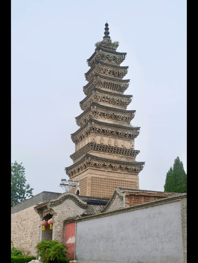 A scenic view of Xingtai Puli Temple Pagoda