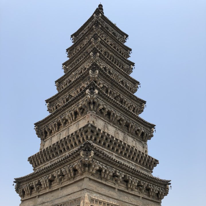 A scenic view of Xingtai Puli Temple Pagoda
