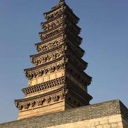 A scenic view of Xingtai Puli Temple Pagoda