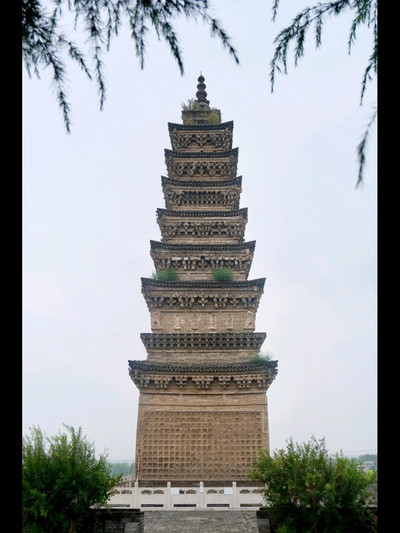 A scenic view of Xingtai Puli Temple Pagoda