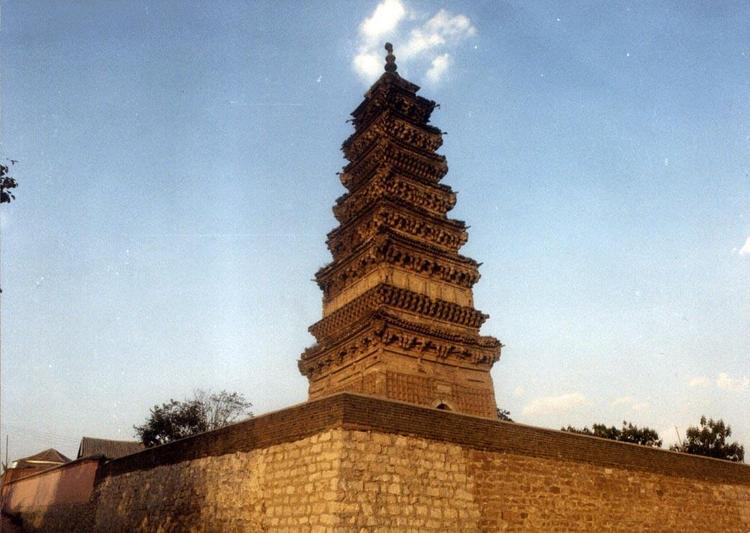 A scenic view of Xingtai Puli Temple Pagoda